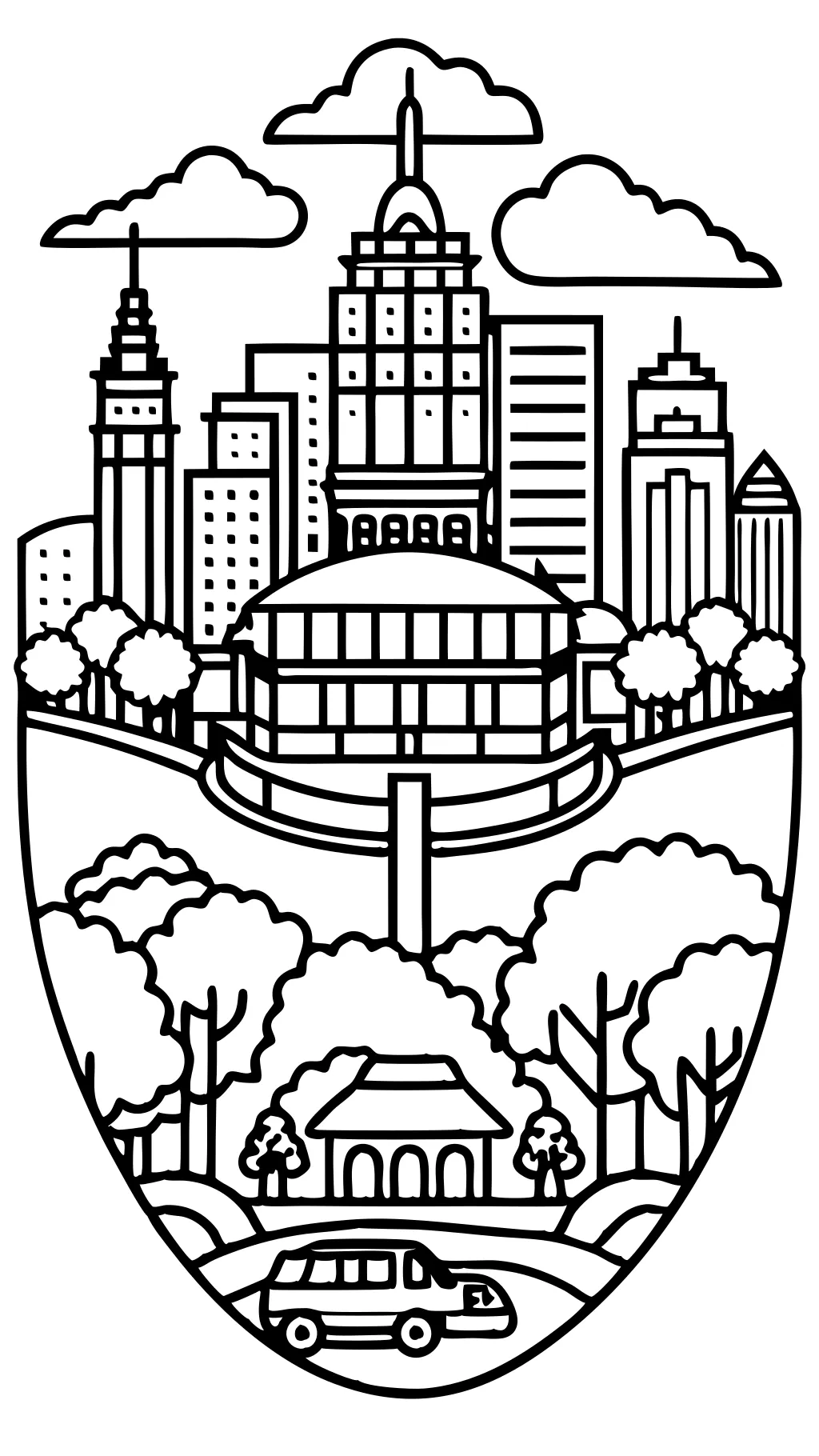 city coloring pages